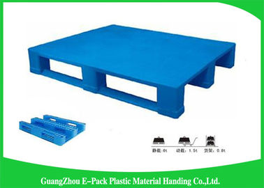 1200 * 800 mm Niebieskie plastikowe palety z trzema prowadnicami, plastikowe palety z płozami Virgin HDPE
