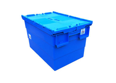 23,6 'x 15,7' Przenośne plastikowe pudełko do układania w stosy z pokrywkami na zawiasach