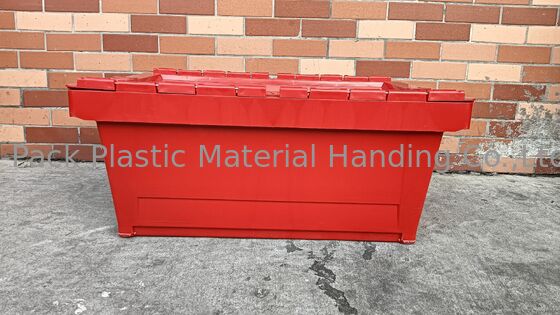 Odporne na uderzenia PP plastikowe pojemniki z przymocowaną pokrywą Standardowe pudełka z kartami 600x400mm Niestandardowe kolory i duże logo Drukowanie do załadunku