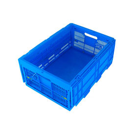 Dołączone pokrywy Plastikowe składane skrzynie 600*400*265 mm Solidne dno z siatki Korpus