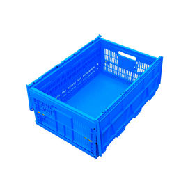 600 * 400 * 278 mm Solidne dno Dołączone pokrywy Plastikowe składane skrzynie