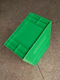 Virgin polietylenowe zielone plastikowe pojemniki do układania w stosy 600 * 400 * 230 mm Standardowy przenośnik i system sortowania