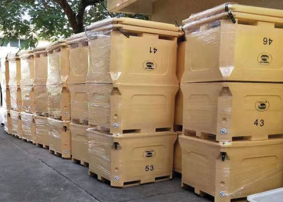 Plastikowe pudełko do formowania rotacyjnego 1000L suchego lodu na zimno na owoce morza