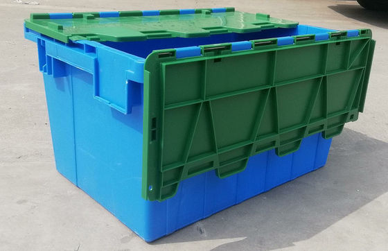 Dostosowanie 35 kg Ładowanie plastikowej skrzynki z dołączonym pojemnikiem z pokrywką Zagnieżdżanie w stosie