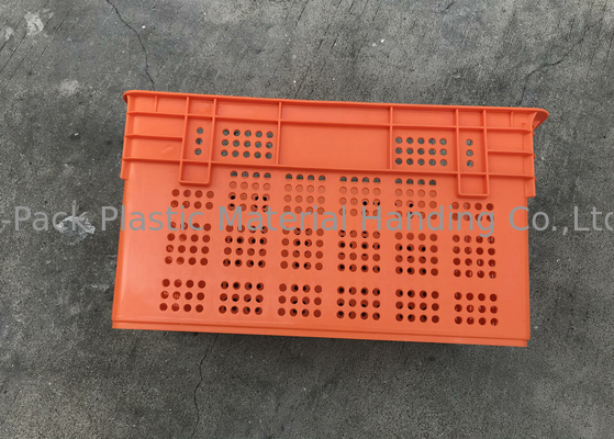 Wentylowane plastikowe skrzynie do układania w stosy do struktury siatki owocowej o wysokości 120 mm