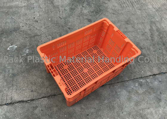 Wentylowane plastikowe skrzynie do układania w stosy do struktury siatki owocowej o wysokości 120 mm